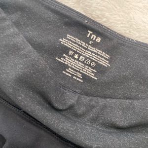 Black TNA tights with Dark Grey band